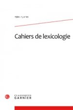 Cahiers de lexicologie