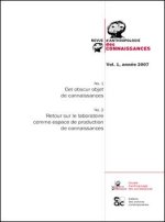 Revue Anthropologie des Connaissances - Volume 1 - 2007