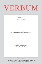 VERBUM, N 2/2018. GRAMMAIRES CATEGORIELLES