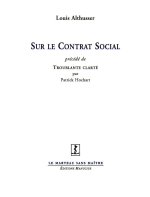 SUR LE CONTRAT SOCIAL