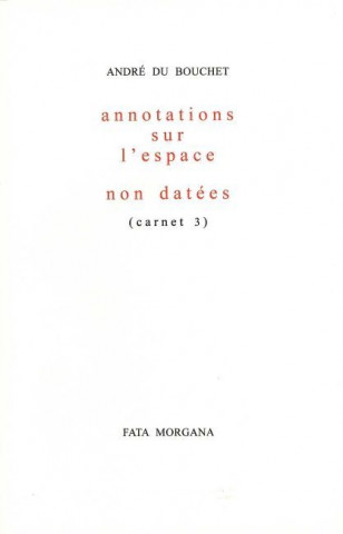 Annotations sur l’espace (carnet 3)
