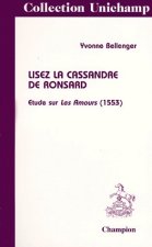 Lisez la Cassandre de Ronsard - étude sur 