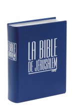 BIBLE DE JERUSALEM MAJOR CUIR BLEU SOUS COFFRET TRANCHES ARGENT