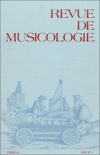 Revue de musicologie tome 65, n° 1 (1979)