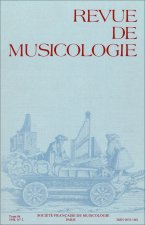 Revue de musicologie tome 84, n° 2 (1998)