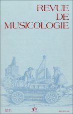 Revue de musicologie tome 89, n° 1 (2003)