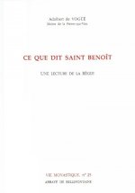 Ce que dit Saint Benoît