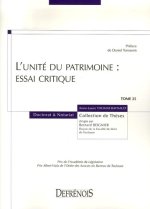 l'unité du patrimoine : essai critique