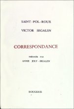CORRESPONDANCE AVEC VICTOR SEGALEN
