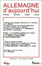 ALLEMAGNE D'AUJOURD'HUI, N 163/JANV.-MARS 2003