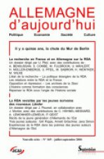 ALLEMAGNE D'AUJOURD'HUI, N 169/JUIL.-SEPT. 2004