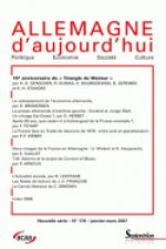 ALLEMAGNE D'AUJOURD'HUI, N 179/JANV.-MARS 2007