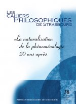 LA NATURALISATION DE LA PHENOMENOLOGIE 20 ANS APRES