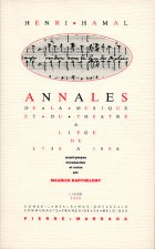 Annales de la musique et du théâtre à Liège de 1738 à 1806