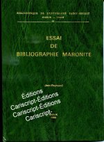 Essai de bibliographie maronite