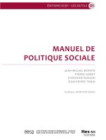 MANUEL DE POLITIQUE SOCIALE