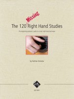 THE 120 MISSING RIGHT HAND STUDIES GUITARE