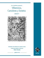 VILLANCICOS, CANCIONES Y SONETOS, VOL. 4