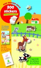 J'apprends les animaux de la ferme - Mon imagier Docu - 200 stickers repositionnables