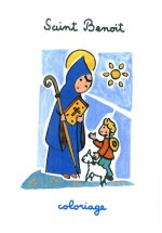 Coloriage saint Benoît