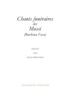 Chants funéraires des Mossi, Burkina Faso