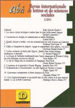 Aba Revue internationale de lettres et de sciences sociales