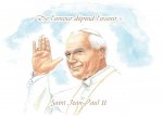 Images saintes Jean-Paul II par lot de 10