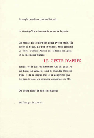 Le Geste d'après