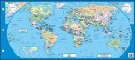 Carte géographique - Le Monde - Pays et Capitales - Carte plastifiée