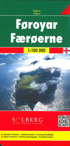 Färöer - Føroyar, Straßenkarte 1:100.000