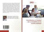 Contribution A l'analyse de la rentabilite d'une societe publique