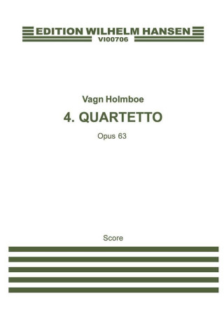HOLMBOE STRING QUARTET NO.4 M/S