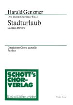 DREI LEICHTE CHORLIEDER GEWV 20