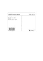 CONCERTO GROSSO OP. 6 HWV 319 -ENSEMBLE DE PARTITIONS