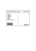 SYMPHONY G MAJOR KV 124 -ENSEMBLE DE PARTITIONS
