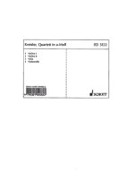 STRING QUARTET A MINOR MUSIQUE D'ENSEMBLE-ENSEMBLE DE PARTITIONS