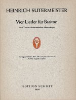VIER LIEDER -PARTITION+PARTIES SEPAREES