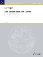 DREI LIEDER UBER DEN SCHNEE -PARTITION+PARTIES SEPAREES
