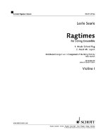 RAGTIMES FOR STRING ENSEMBLE MUSIQUE D'ENSEMBLE