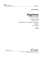 RAGTIMES FOR STRING ENSEMBLE MUSIQUE D'ENSEMBLE