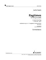 RAGTIMES FOR STRING ENSEMBLE MUSIQUE D'ENSEMBLE