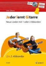 JEDER LERNT GITARRE - NEUE LIEDER MIT 1-2 AKKORDEN GUITARE +CD