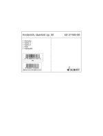 QUINTET OP. 30 CLARINETTE-ENSEMBLE DE PARTITIONS