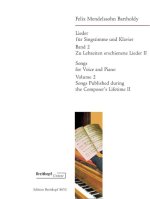 LIEDER BD.2 (ZU LEBZEITEN ERSCHIENENE LIEDER II) CHANT
