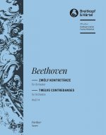LUDWIG VAN BEETHOVEN : 12 CONTREDANSES - TWELVES CONTREDANSES - POUR ORCHESTRE (WOO 14 )