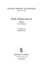 HODIE CHRISTUS NATUS EST