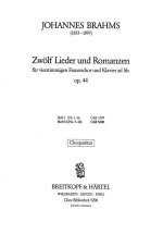 12 LIEDER UND ROMANZEN OP.44 7-12 CHANT