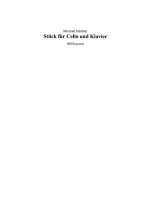 STUCK FUR CELLO UND KLAVIER VIOLONCELLE