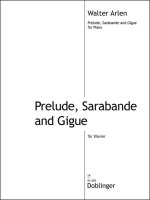 PRELUDE, SARABANDE AND GIGUE PIANO