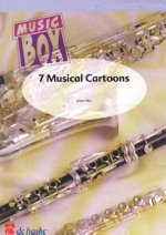 7 MUSICAL CARTOONS FLUTES TRAVERSIERES -PARTITION+PARTIES SEPAREES